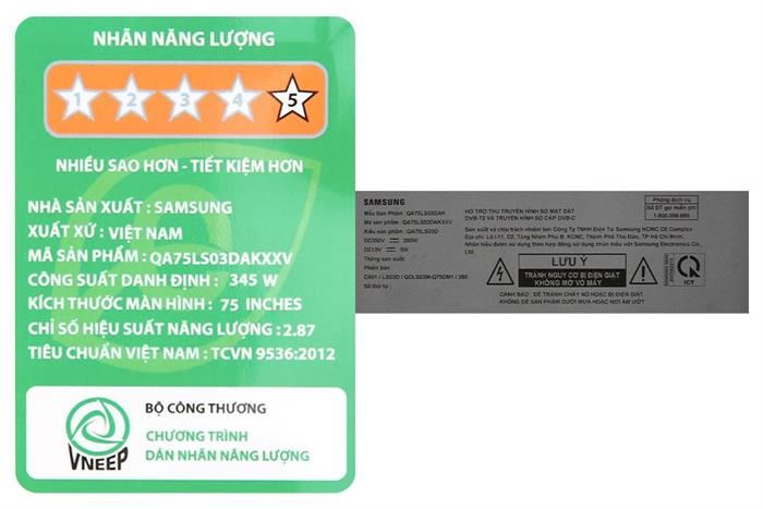 Smart Tivi Khung Tranh The Frame QLED Samsung 4K 75 Inch QA75LS03D